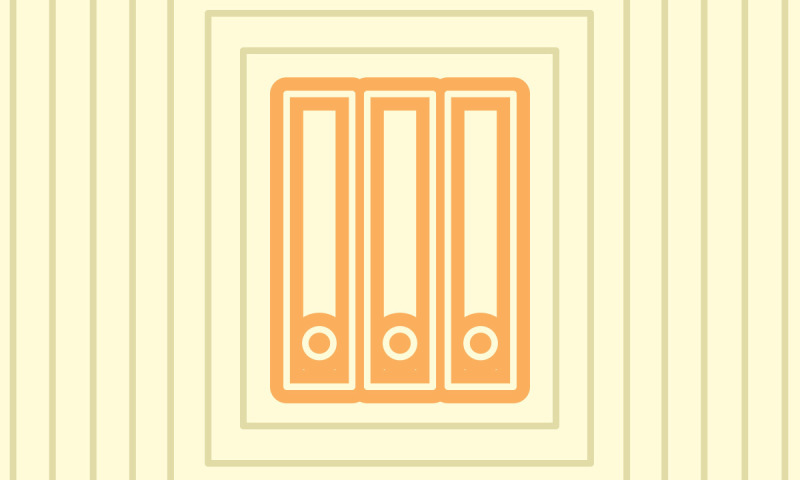 Symbol für vertrauliche und sichere Datenverwaltung, dargestellt durch Aktenordner.