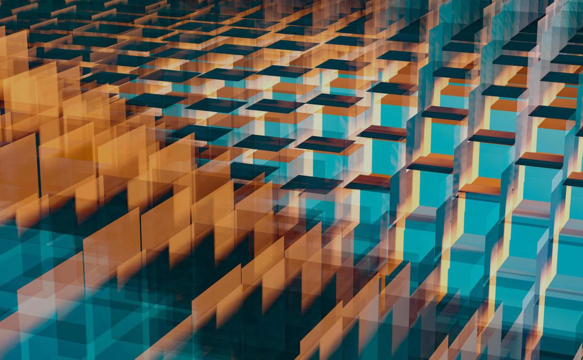 Abstrakte Struktur als visuelle Darstellung digitaler Vernetzung